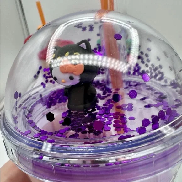 LOT OF 5 Hello Kitty Tumbler Cups New Gift Christmas Halloween Sanrio Cartoon - Picture 7 of 12